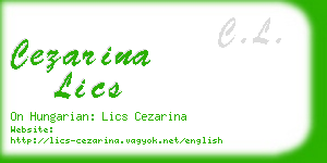cezarina lics business card